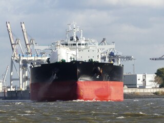 Oil tanker in the port