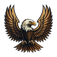 american eagle with american flag