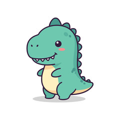 Fototapeta premium Adorable Cartoon Dinosaur Illustration
