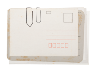 Closed mail envelope, vintage postal pack of envelope and mail letters, element resource for graphic designers, png isolated on transparent background