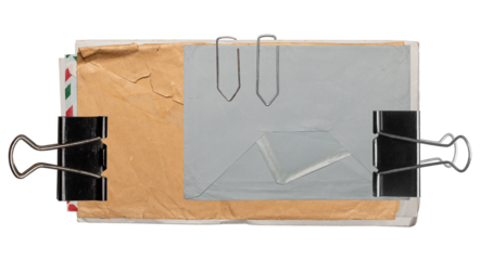 Closed mail envelope, vintage pack of envelope and mail letters, element resource for graphic designers, png isolated on transparent background