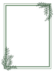 Obraz premium Square frame border simple aesthetic corner 