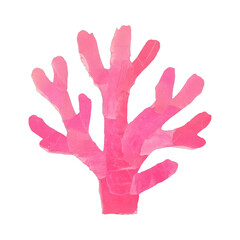 Obraz premium PNG Vibrant pink coral illustration
