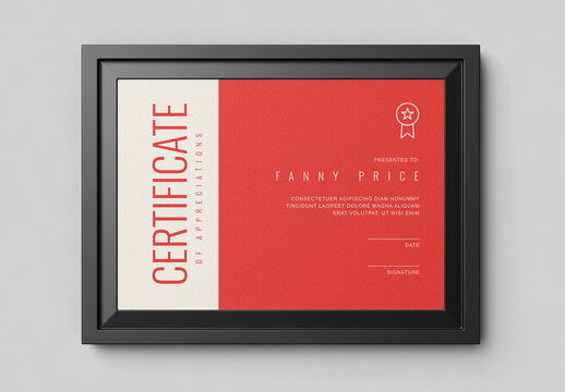 Certificate Template Layout