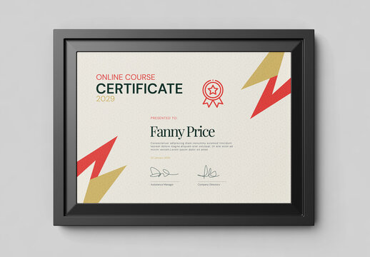 Certificate of Achievement Layout