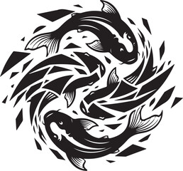 Obraz premium Decorative Fish Tattoo Design Art