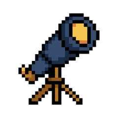 PNG Pixelated telescope icon design.