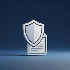 Secure document protection with shield icon