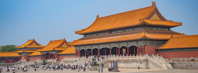 panorama of the Forbidden City in Beijing