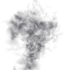 Soft gray smoke clouds drifting on a white background. Realistic 3D smoke, fog, and cloud textures included. Cutout smoke and cloud PNG with detailed patterns vector.