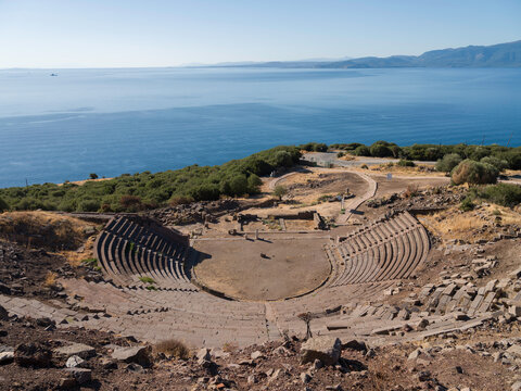 Assos ancient city theatre. &Ccedil;anakkale, T&uuml;rkiye