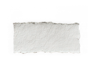 Torn paper edge, textured white sheet, isolated on transparent background, rough border, blank note, creative design element, realistic appearance