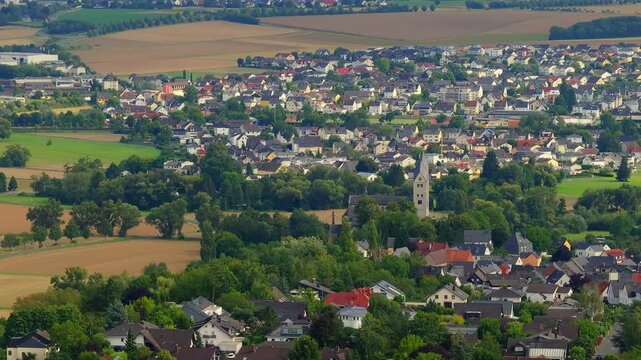 the st lubentius church and limburg germany from far 4k 25fps video