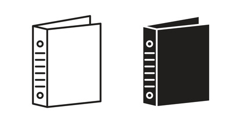 Binder icons. Vector linear icon isolated on white background.