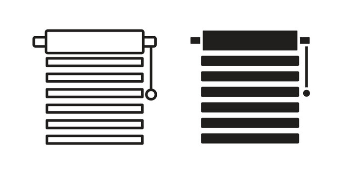 Blinds icons. Vector linear icon isolated on white background.