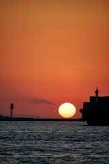 夕方の天保山の風景