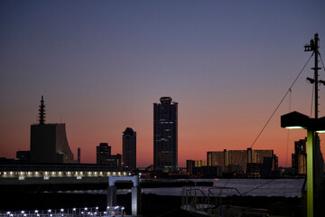 夕方の天保山の風景