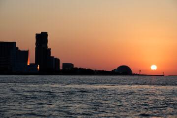 夕方の天保山の風景