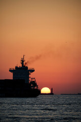 夕方の天保山の風景