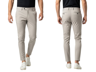 Gray stylish  design template: front and back,  View with Transparent Background