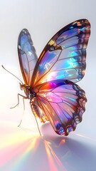 Iridescent Glass Butterfly Fantasy Digital Art