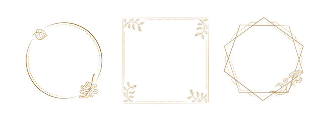 Decorative frame set. Vector geometric and ornamental borders