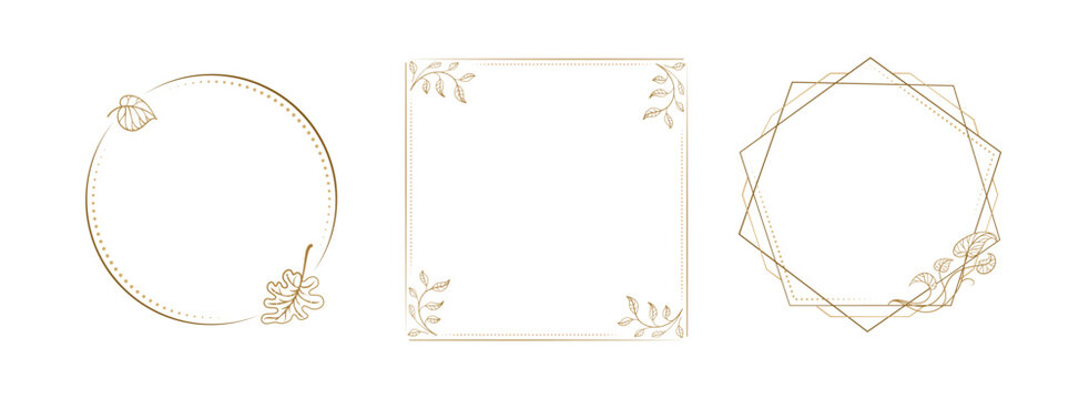 Decorative frame set. Vector geometric and ornamental borders