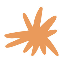 Obraz premium Orange Abstract Blob Shape