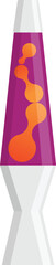 Lava Lamp Flat Illustration. Clean Icon Design Element on Isolated White Background