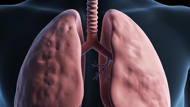 Healthy human lung anatomy illustration showing bronchial tree and trachea with soft tissue texture conveying respiratory function and calm medical concept healthy human lung anatomy illustration