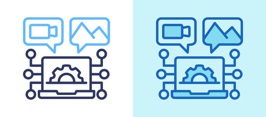 Digital Assets whiteblue icon