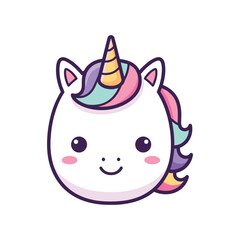 Cute Cartoon Unicorn Illustration