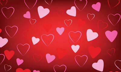Valentine Hearts Pattern Romantic Love Background
