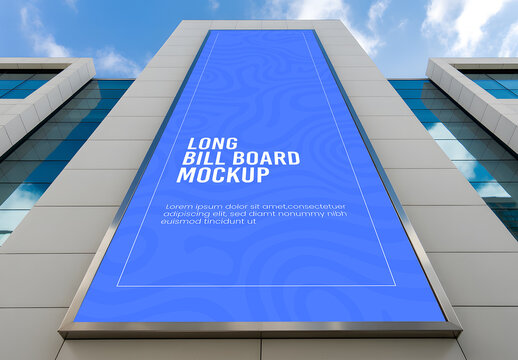 Eye Above View Long Billboard Mockup