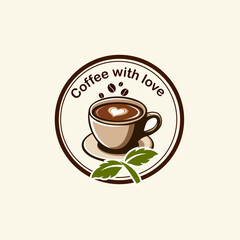 Fototapeta premium illustration Coffee with love