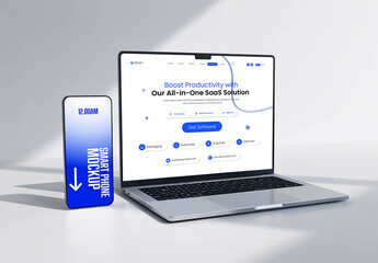Laptop and Smartphone Mockup for SaaS Platform