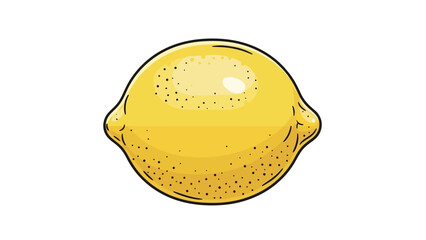 A bright yellow lemon, a symbol of freshness and citrus, perfect for culinary and design applications