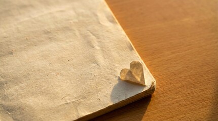 Heart Shape Page Corner Fold: A Gentle Reminder of Love and Sentiment