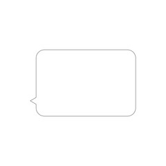 シンプルな角丸吹き出しのベクターデザイン素材。Simple rounded speech bubble vector.