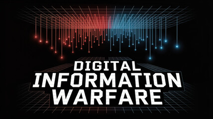 Digital Information Warfare: A visual representation of digital information warfare, showcasing the abstract battleground where data and intelligence clash.