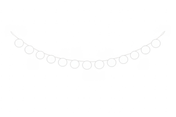 White glowing string lights creating festive decoration garland