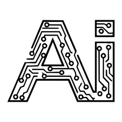 Artificial Intelligence Circuit Board Design | Modern AI Technology Concept Illustration