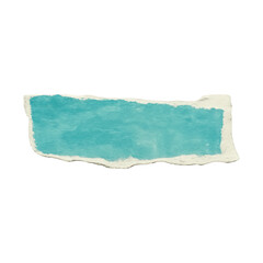PNG Torn teal paper texture element.