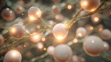 Futuristic collagen protein structure reveals beauty science innovation glowing molecular design