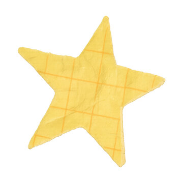 PNG Textured yellow star shape.