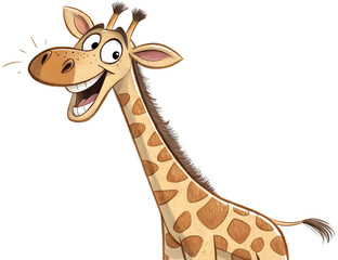 Obraz premium Happy giraffe cartoon character