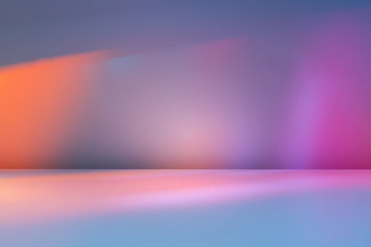 Pink and purple abstract light reflections on wall. Minimal aesthetic background