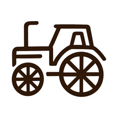 Fototapeta premium PNG Minimalist tractor line art