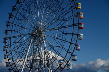 Obraz premium The fun park in Fuji Mountain view Japan 