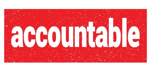 accountable text written on red stamp sign.
